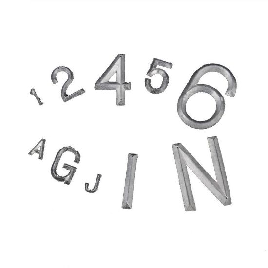 K&M Wholesale Suppliers Limited. White Metal Sharp Faced Gothic Letters ...